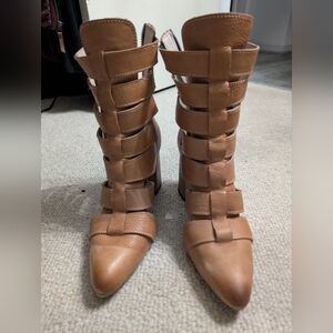 Women's Tan Strappy Heels